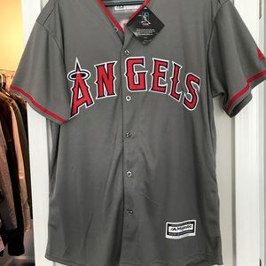 NWT Los Angeles Angels #27 Mike Trout Away Jersey